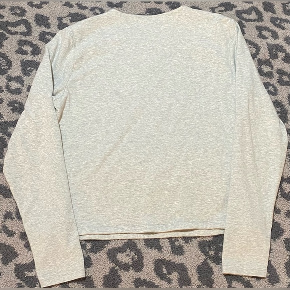 Abercrombie Long Sleeve Cotton Blend Seamless Cropped Tee - Picture 6 of 6